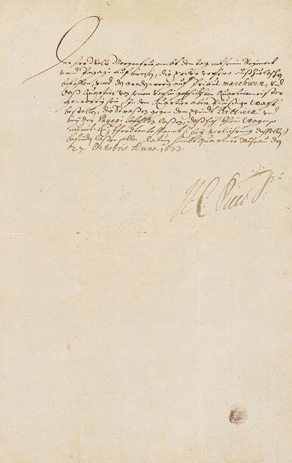 O. Piccolomini - Brief, 1 S.