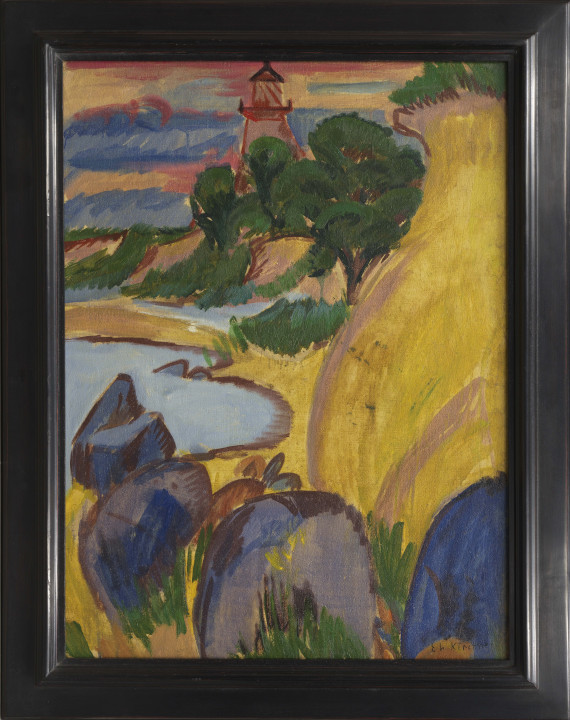 Ernst Ludwig Kirchner - Leuchtturm hinter Bucht - Image du cadre