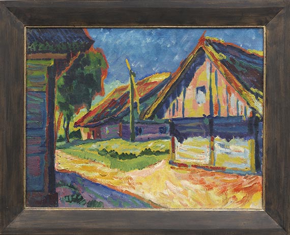 Hermann Max Pechstein - Hütten - Image du cadre