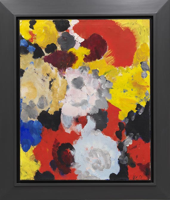 Ernst Wilhelm Nay - Aufleuchtend in Rot - Image du cadre