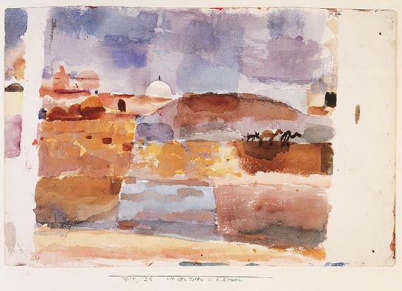 Illustration for: Paul Klee, Vor den Toren von Kairuan, 1914, watercolor, Kunstmuseum Bern/Paul-Klee-Stiftung.