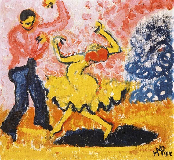 Illustration for: Max Pechstein, Tänzer, 1910, oil on canvas, Museum Folkwang, Essen. © Pechstein 2025 Hamburg / Berlin<br />/ VG Bild-Kunst, Bonn 2025