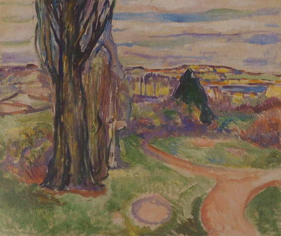 Illustration for: Edvard Munch, Landscape, Jeløya, 1913-15, oil on canvas, Munch-museet, Oslo.