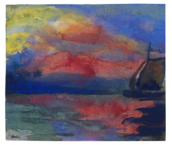 Emil Nolde - Meeresstück mit Segler