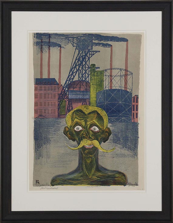 Conrad Felixmüller - Kohlenbergarbeiter - Image du cadre