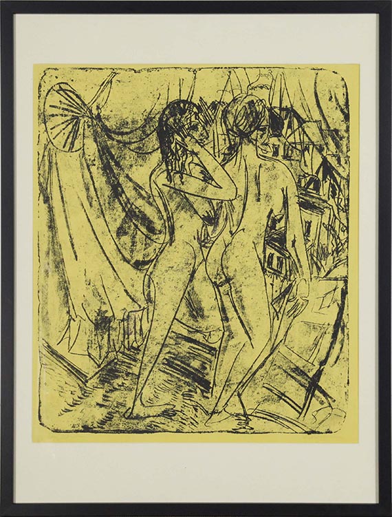 Ernst Ludwig Kirchner - Zwei Akte am Atelierfenster - Image du cadre
