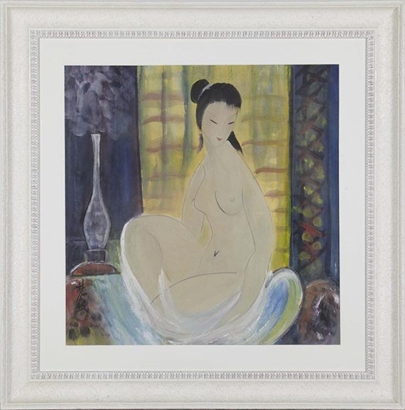Fengmian Lin - Jeune femme nue assise - Image du cadre