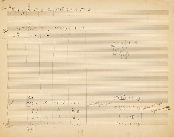 Oskar Nedbal - Eigh. Musikmanuskript mit Unterschrift.