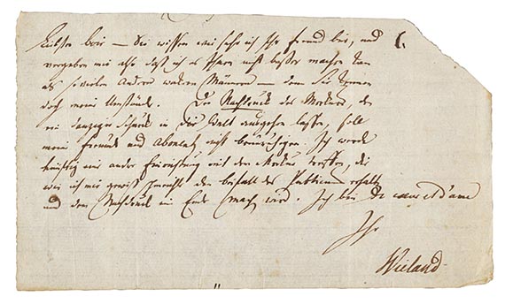 Christoph Martin Wieland - Eigh. Brief an Boie