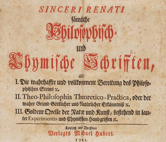 Samuel Richter - Sämtliche philosophisch- und chymische Schrifften