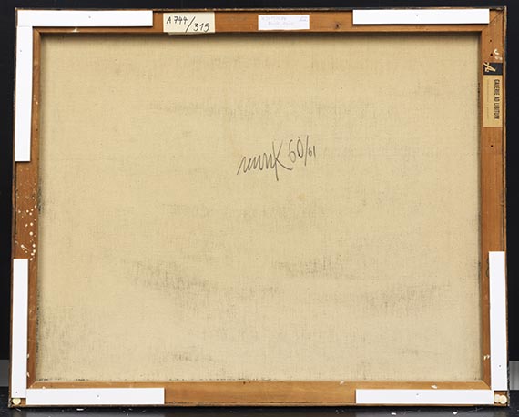 Heinz Mack - Dynamische Struktur Weiß auf Schwarz - Verso