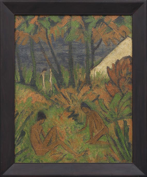 Otto Mueller - Badende am Waldsee - Image du cadre