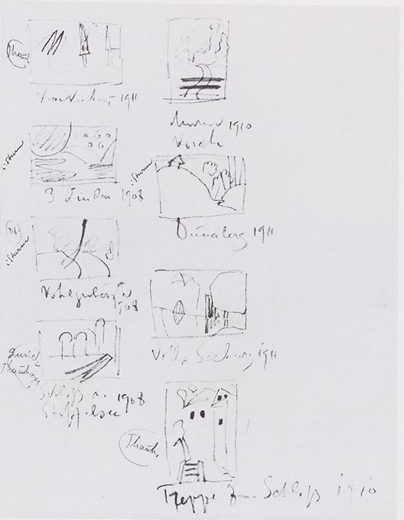 Illustration  for: Wassily Kandinsky, Memorandum mit Skizzen (with sketches).