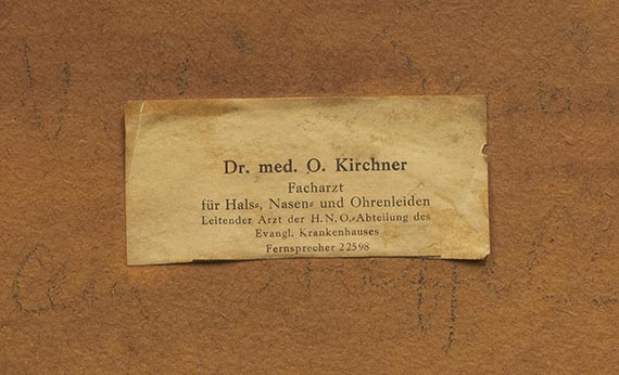 Illustration  for: Detail of the reverse side of the work. Ketterer Kunst GmbH & Co KG.