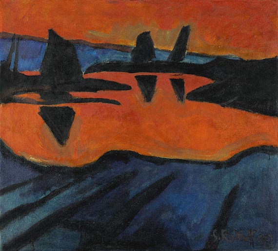 Illustration  for: Karl Schmidt-Rottluff, Watt bei Ebbe (Watts by low tide), 1912, oil on canvas, private collection. &copy; VG Bild-Kunst, Bonn 2026