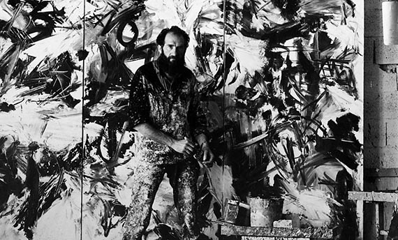 Illustration for: Emilio Vedova in his studio in Venice, 1962, photo: Maria Teresa Muraro, Venice. © Fondazione Emilio e Annavbianca Vedova, Venezia