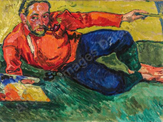 HERMANN MAX PECHSTEINSelf-portrait, recli...