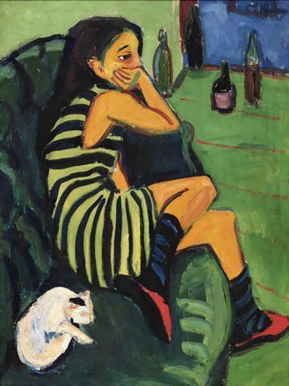 Illustration for: E. L. Kirchner, Artistin (Performer), 1910, oil on canvas, Brücke-Museum, Berlin.