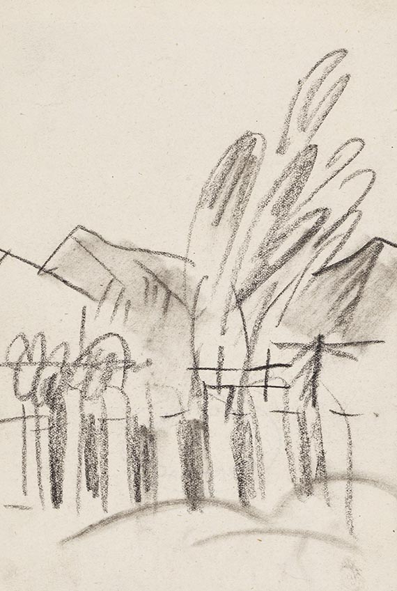 August Macke - Zaun und Baum