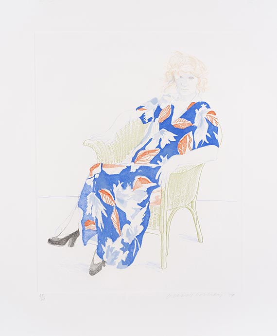 David Hockney - Celia in a Wicker Chair