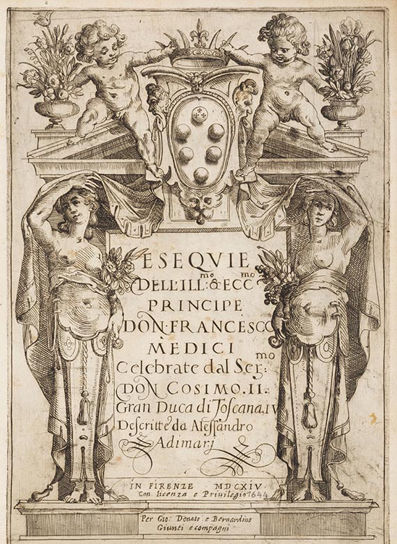 Alessandro Adimari - Esequie dell'illmo & eccmo Principe don Francesco