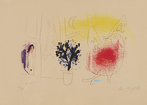 Marc Chagall - Le Coq rouge