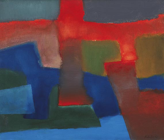 Fritz Winter - Berührung mit Rot
