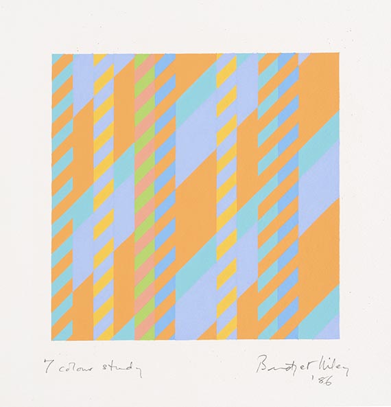 Bridget Riley - 7 colour study