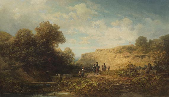 Carl Spitzweg - Schulkinder auf dem Heimweg