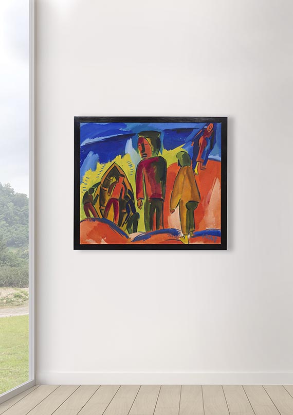 Karl Schmidt-Rottluff - Fischer auf der Düne - Autre image